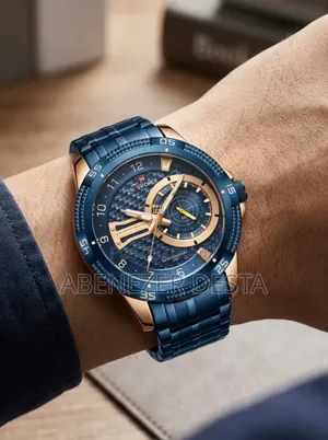 Naviforce Nf9206 Luxury Business Watch For Men, Featuring A Blue Dial