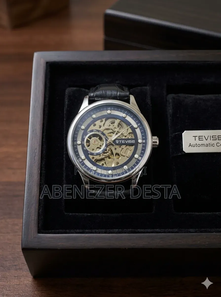 Tevise Automatic Watch, Likely Featuring a Skeleton Dial Design