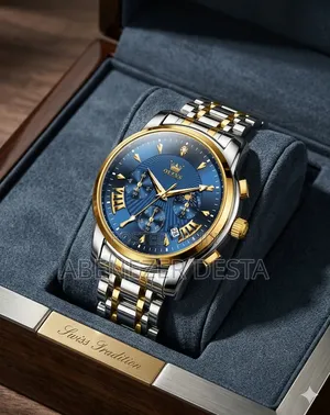 Olevs Brand Men's Wristwatch, Likely Model 2892, Featuring a Blue Dial