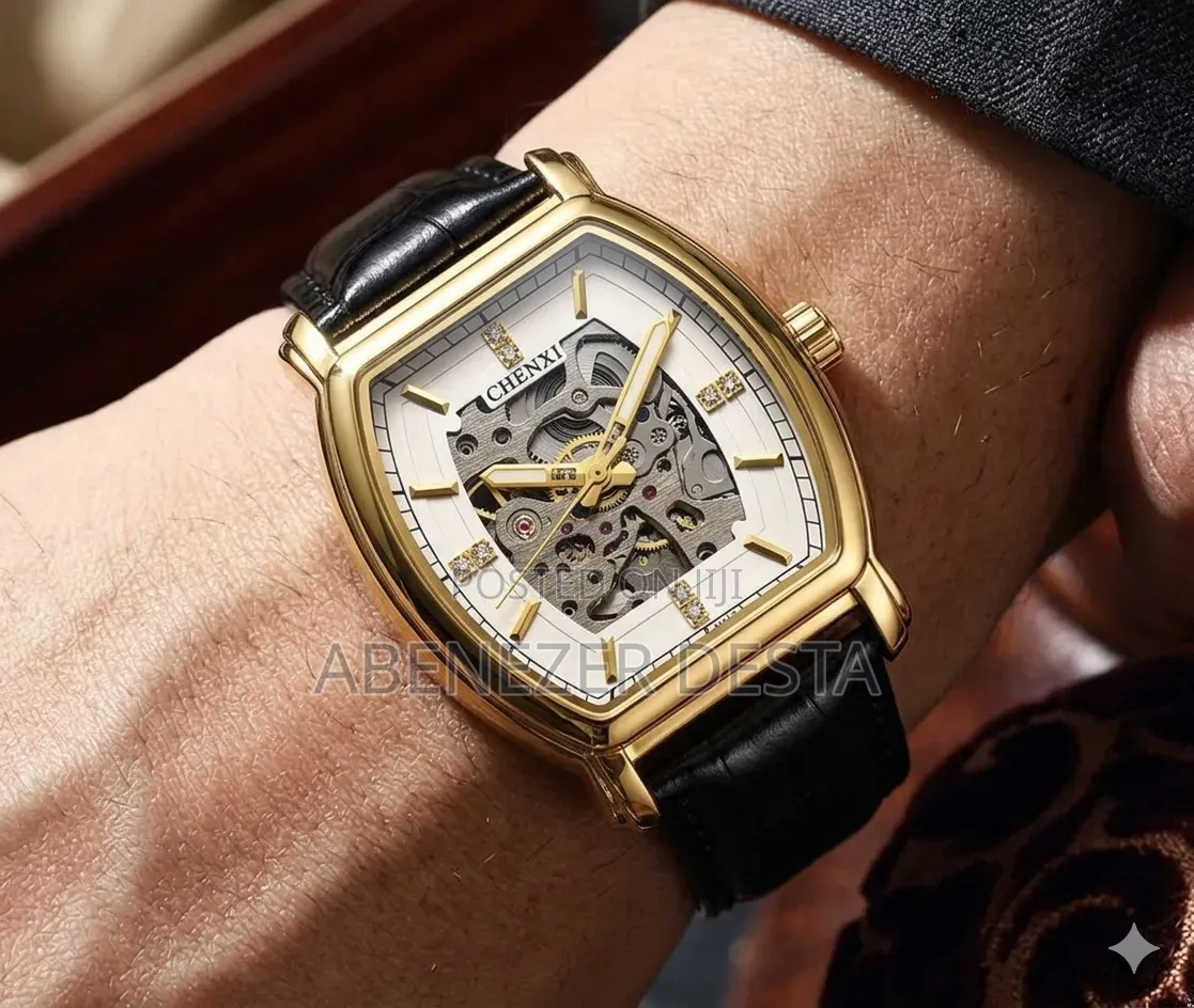 Chenxi 8815b Skeleton Dial Mechanical Elegance Watch Featuring a Gold