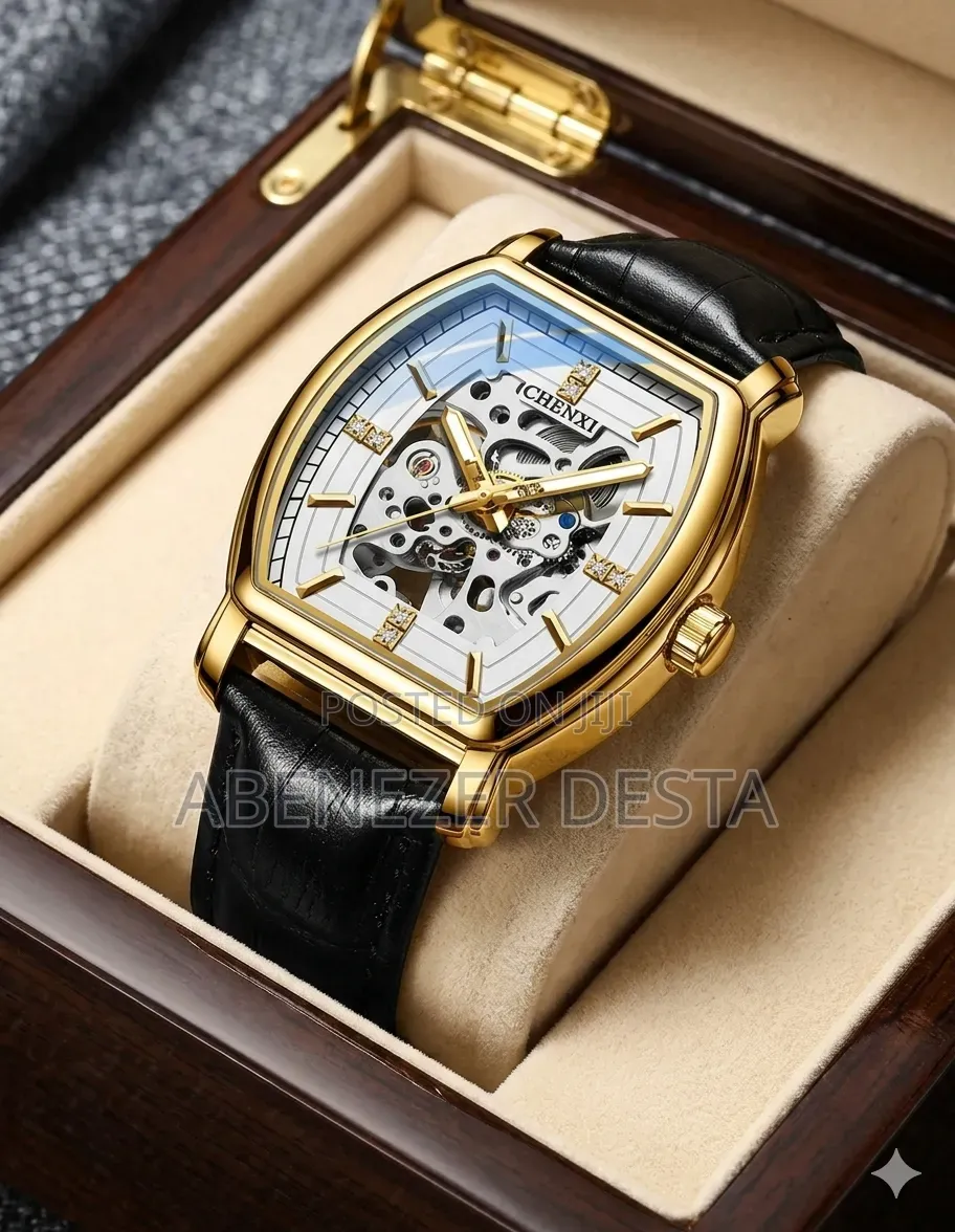 Chenxi 8815b Skeleton Dial Mechanical Elegance Watch Featuring a Gold