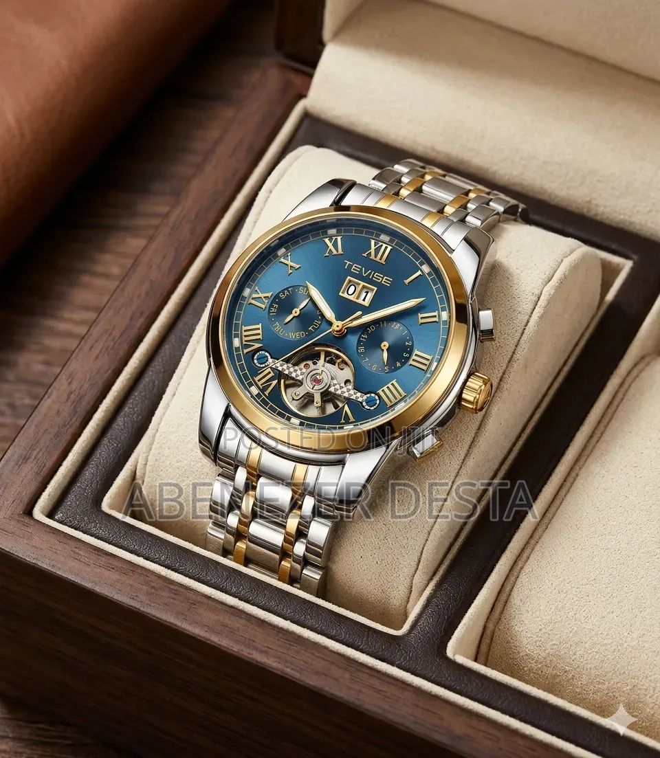 Tevise Stainless Steel Automatic Mechanical Wristwatch,
