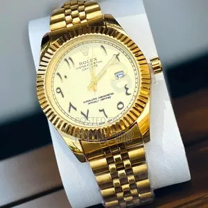 Gold Rolex Day-date Arabic Dial Watch