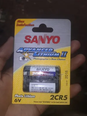 Sanyo 2cr5 Lithium Battery, a 6v Photo Battery Designed for Cameras.
