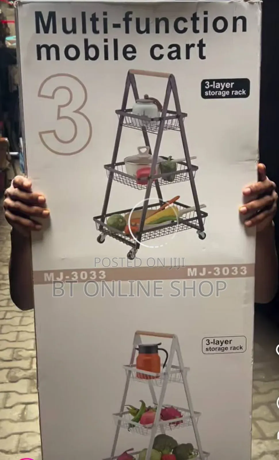 3 Layers Metal Rolling Cart