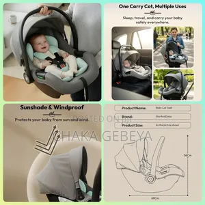 3-in-1 Baby Carry Cot – Car Seat, Carrier Baby Cot With Sun Canopy,
