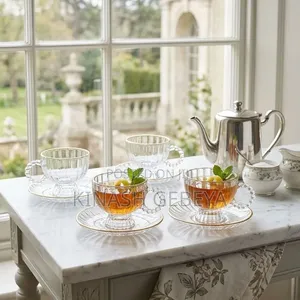 12pcs Royal Design Glassware Tea Cup
