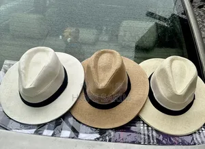 Unisex Straw Panama Fedora Hat