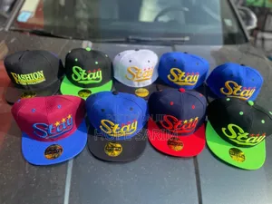 Embroidered Snapback Caps - Assorted Colors