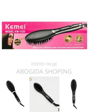 Premium Quality Kemei Electric Hair Straightening Brush