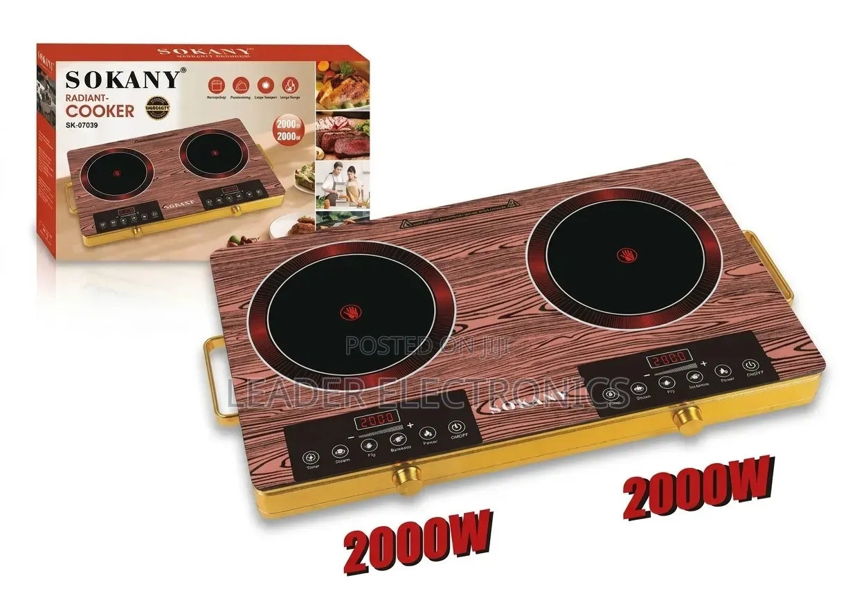 Sokany Touch Double Hotplates Stove – Modern Electric Cooking