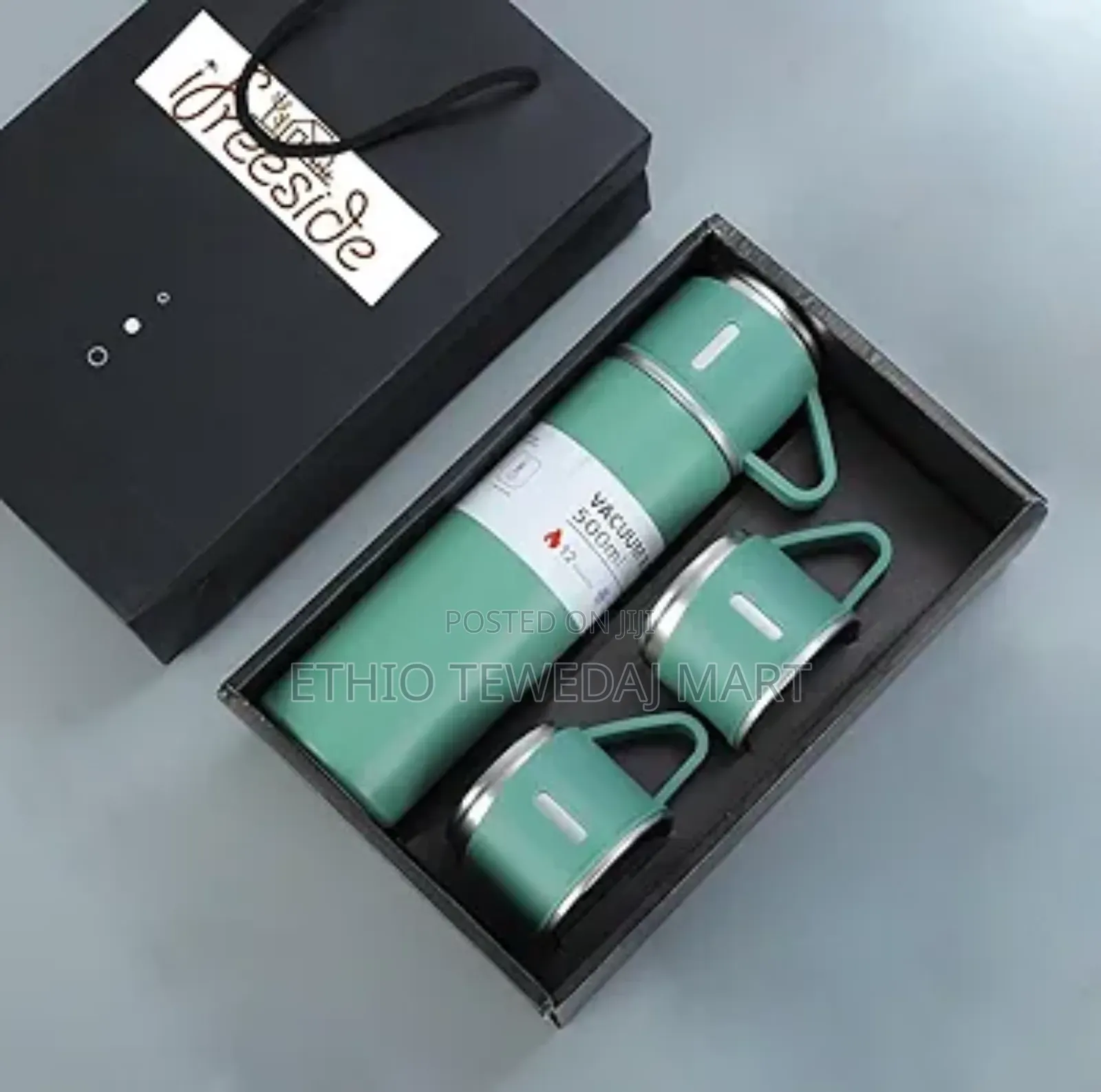 Thermo 500ml Vacuum Insulated Flask Set Bottle With Cup ፔርሙስ
