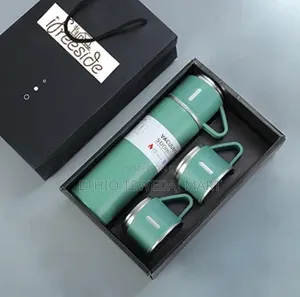 Thermo 500ml Vacuum Insulated Flask Set Bottle With Cup ፔርሙስ
