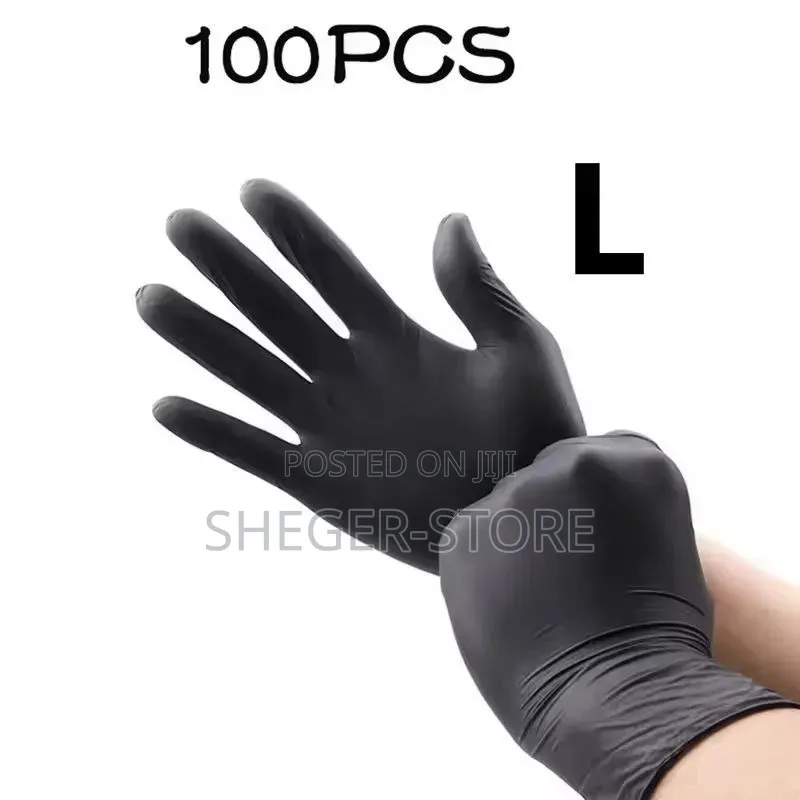 High Quality Disposable Black Vinyl Multi-purpose Gloves