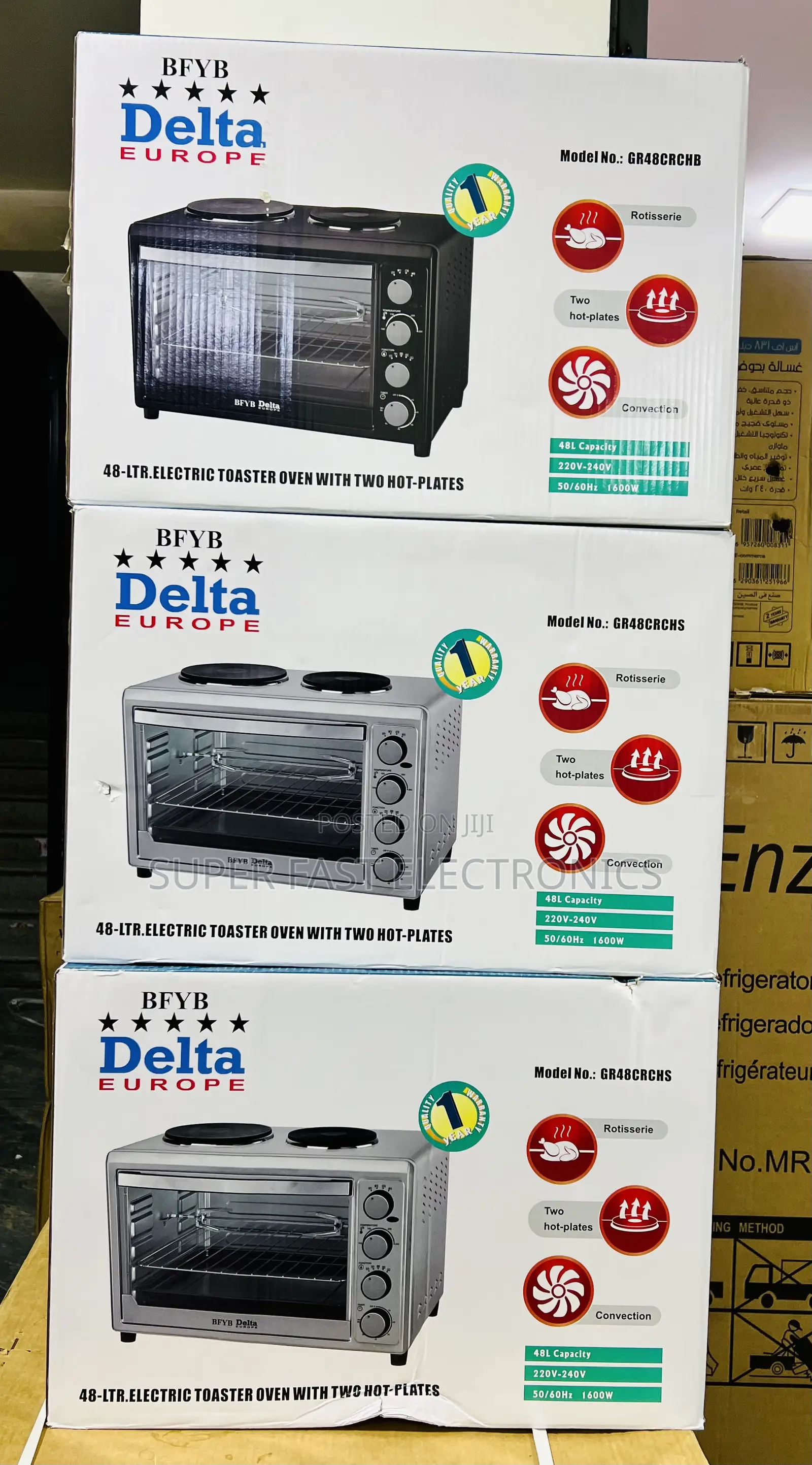 Delta Mini Oven 48liter Europe Bfyb Electric Oven With Dual Hotplates