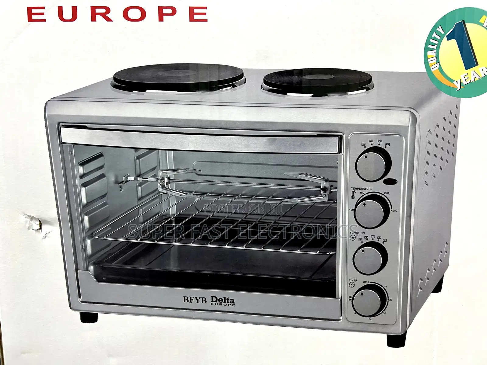 Delta Mini Oven 48liter Europe Bfyb Electric Oven With Dual Hotplates