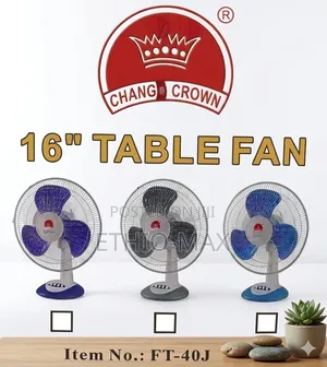 Crown 16” Table Fan – Strong Airflow | Compact Design