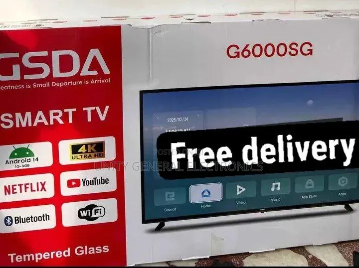 Gsda 60'' Tempered Glass Smart Tv New 2025