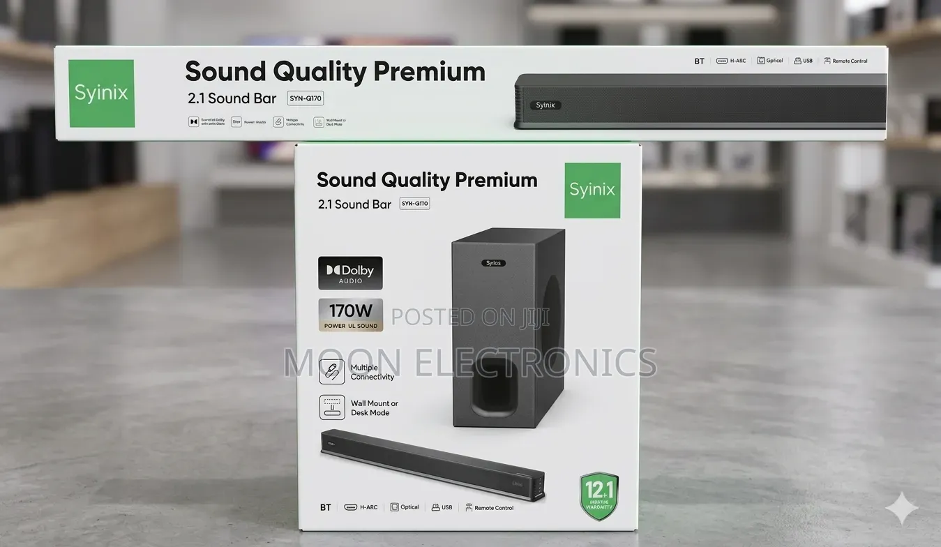 Syinix 170w Sound Bar – Home Theater Experience | Super Bass