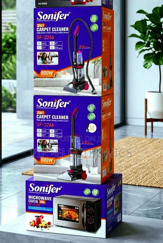 Sonifer Upright Carpet Cleaner and Washer 2-in-1 800w Model Sf-2246)