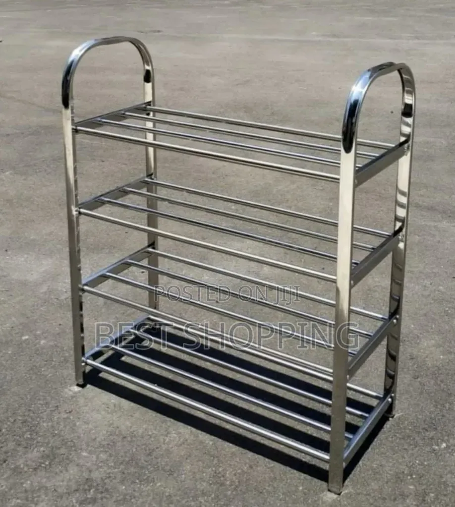 4 Layer Stainless Steel Shoe Rack Four Layer Shoes Organizer