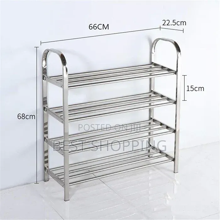 4 Layer Stainless Steel Shoe Rack Four Layer Shoes Organizer
