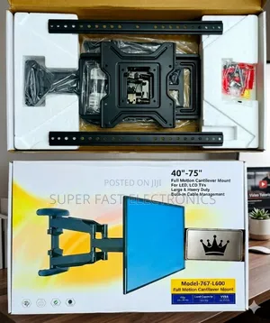 Pozzer Flexible Full-Motion Tv Wall Mount Fits 40"–75" Led/LCD Tv