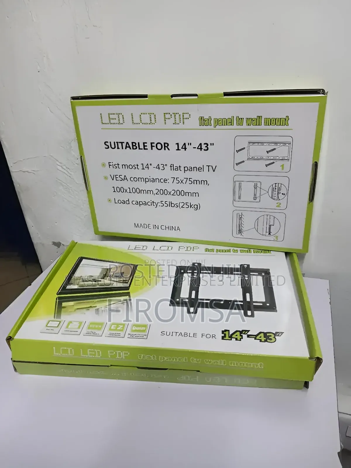 Fixed Flat Panel Tv Wall Mount Led LCD PDP Suitable for 14" - 43"