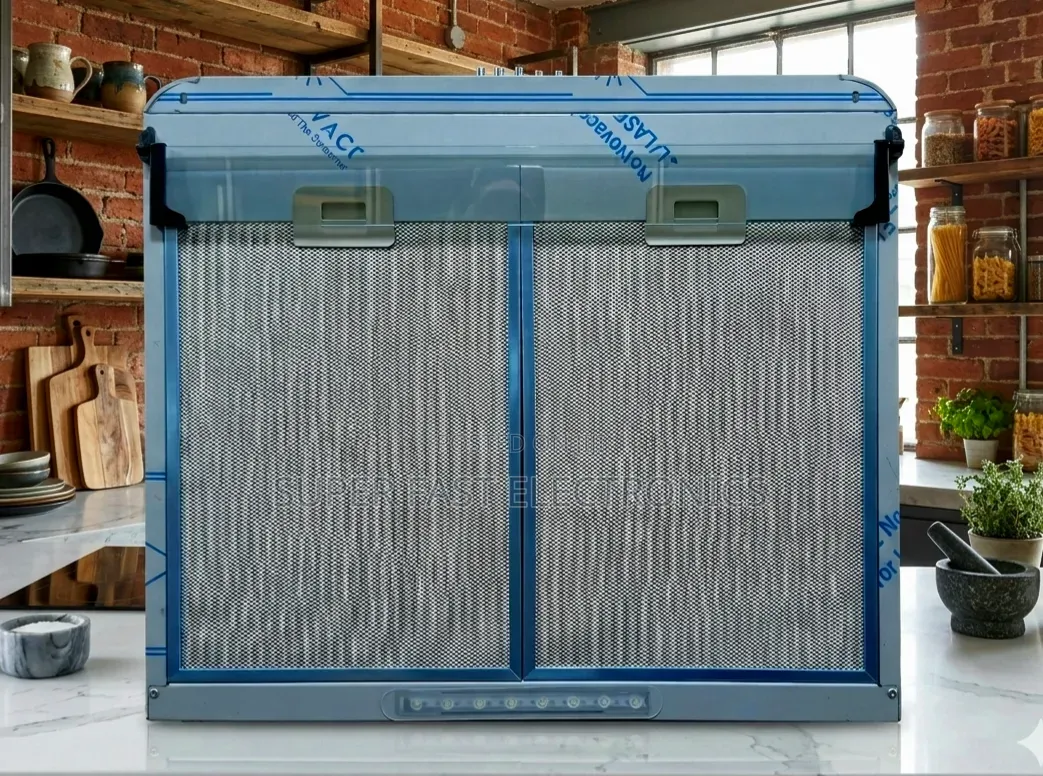 Kitchen Saker 60x60cm Slimline Kitchen Hood (Stainless Steel Blue