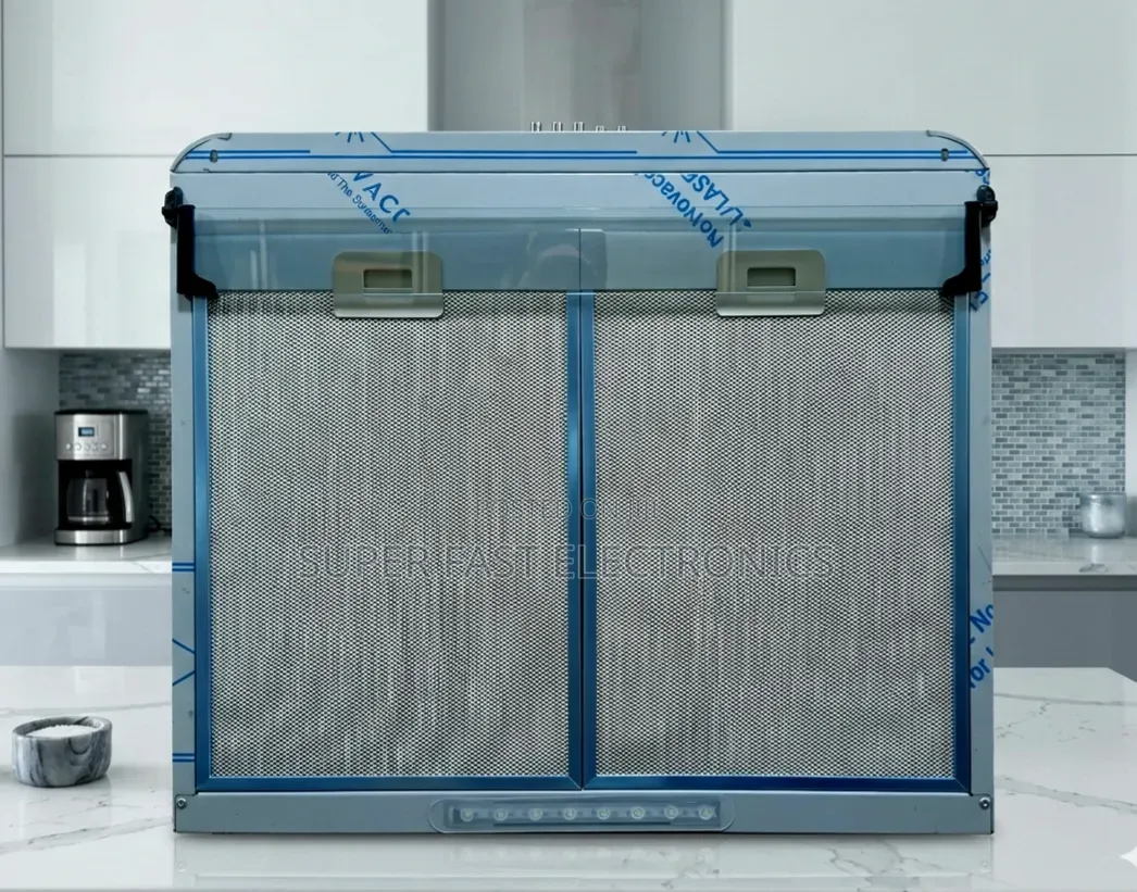 Kitchen Saker 60x60cm Slimline Kitchen Hood (Stainless Steel Blue