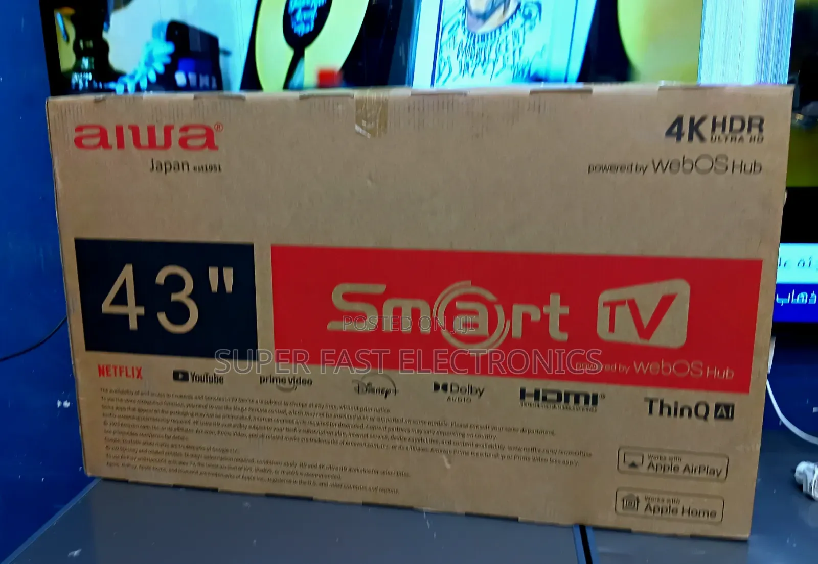 Aiwa 43 Inch Tv HDR Smart Tv With Webos Hub Ultra Hd, Dolby Audio,