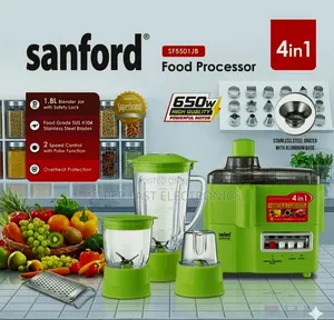 Sanford Food Processor:4-in-1 Power Precision for Your Kitchen 1.8litr