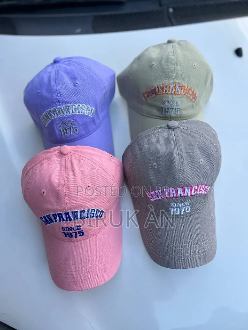Cotton Twill Baseball Cap With "San Francisco"