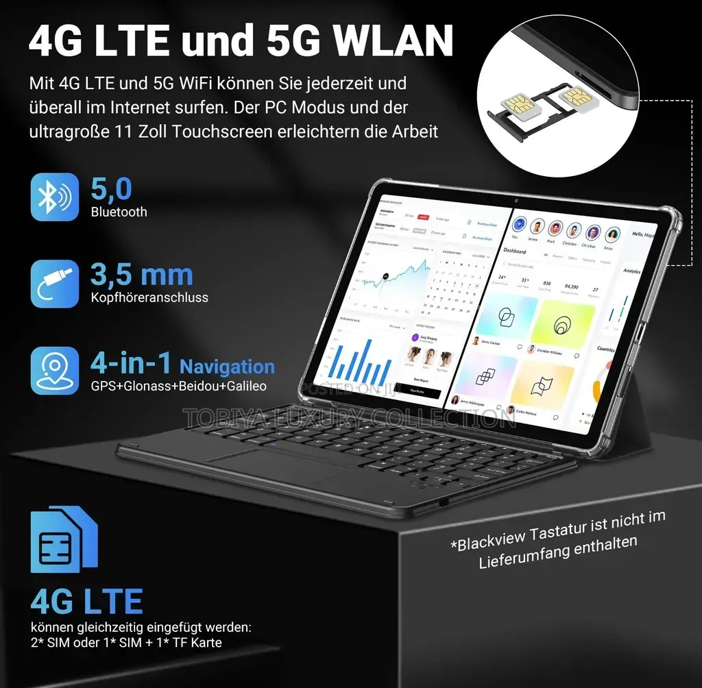 New Blackview Tab 15 256 GB Black
