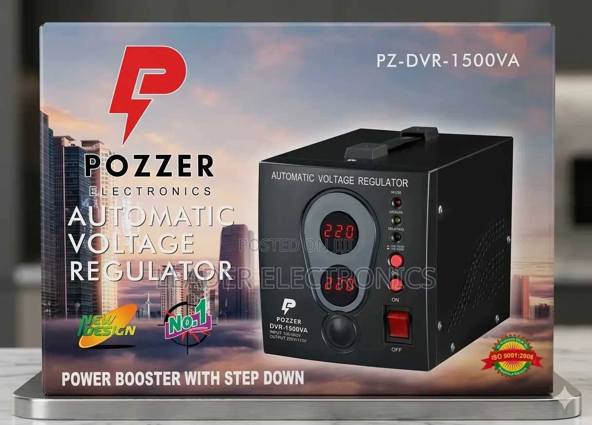 Pozzer Automatic Voltage Regulator 1500va Power Booster With Step Down