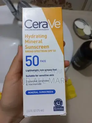 Cerave Hydrating Mineral Sunscreen SPF 50.