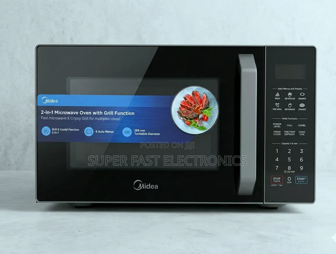 Midea 25l Digital 2-in-1 Microwave Oven With Grill (Model: Ag8p022ke-B