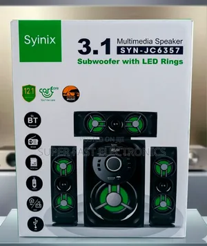 Syinix 3.1 Multimedia Speaker System With Led Rings (Model: Syn-Jc6357