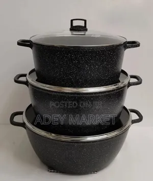.Momcoc Marble Coated Granite Casserole Cookware Set