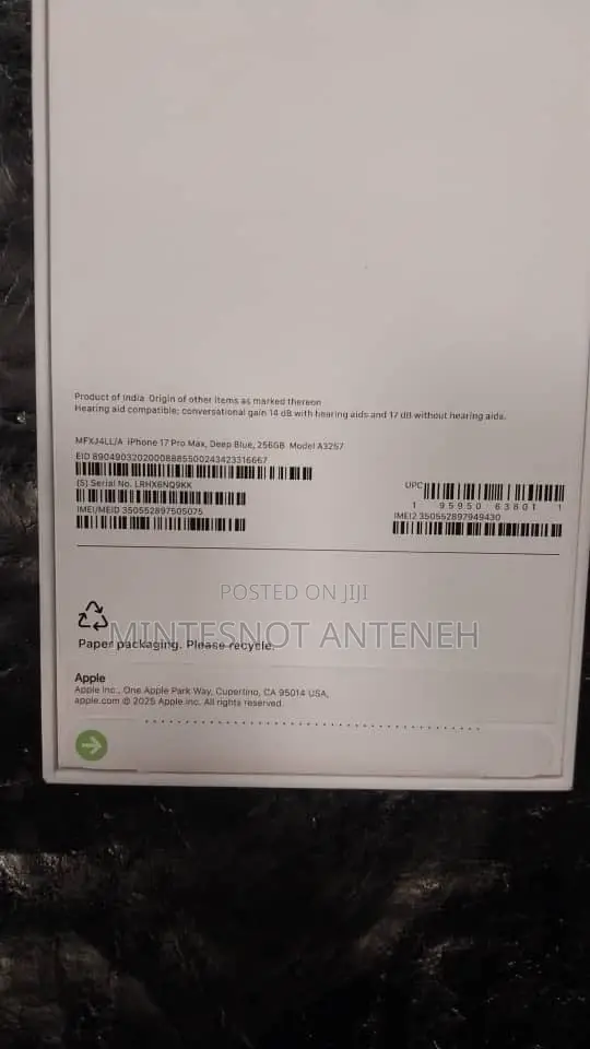 New Apple iPhone 17 Pro Max 256 GB Blue