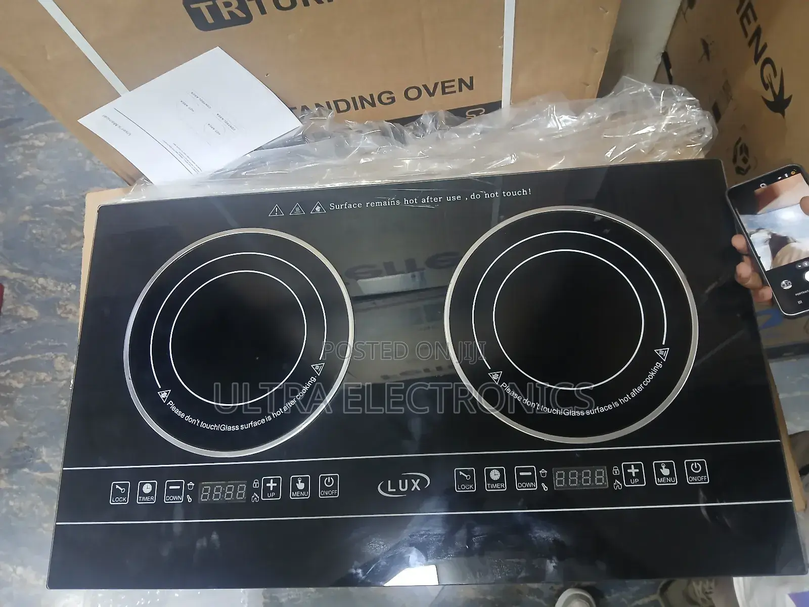 Stove Lux Brand Electric Double-Burner Cooktop, Commonly