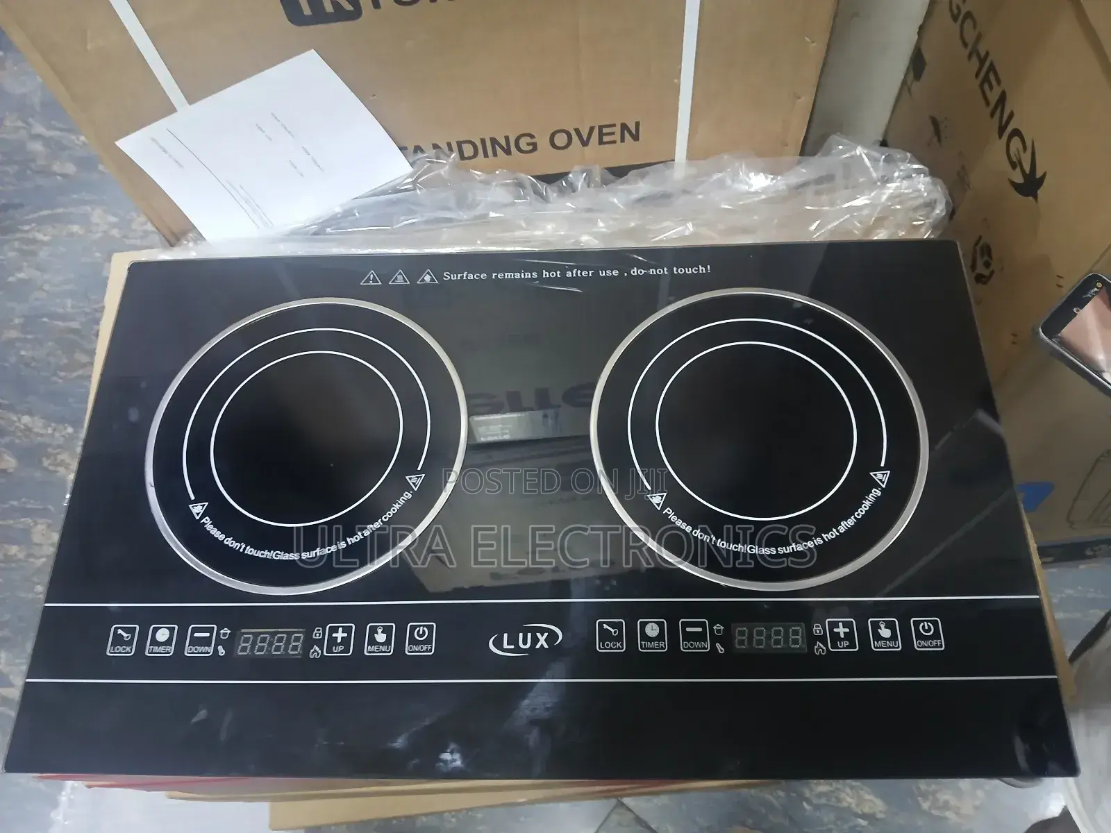 Stove Lux Brand Electric Double-Burner Cooktop, Commonly
