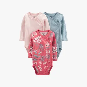 3-Pack of Long-Sleeve Side-Snap Bodysuits