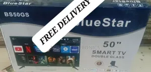 Blue Star 50'' Temperd Glass Smart Tv New 2025
