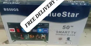 Blue Star 50'' Temperd Glass Smart Tv New 2025