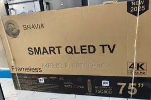 Bravia 75'' Qled Smart Tv Free Delivery 10 Years Warranty New 2025