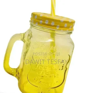 Mason Jar Mug With Straw