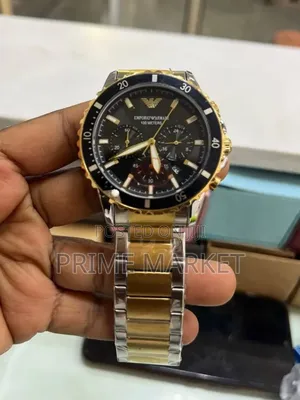 Emporio Armani World Explorer Chronograph Black Dial Watch For Men