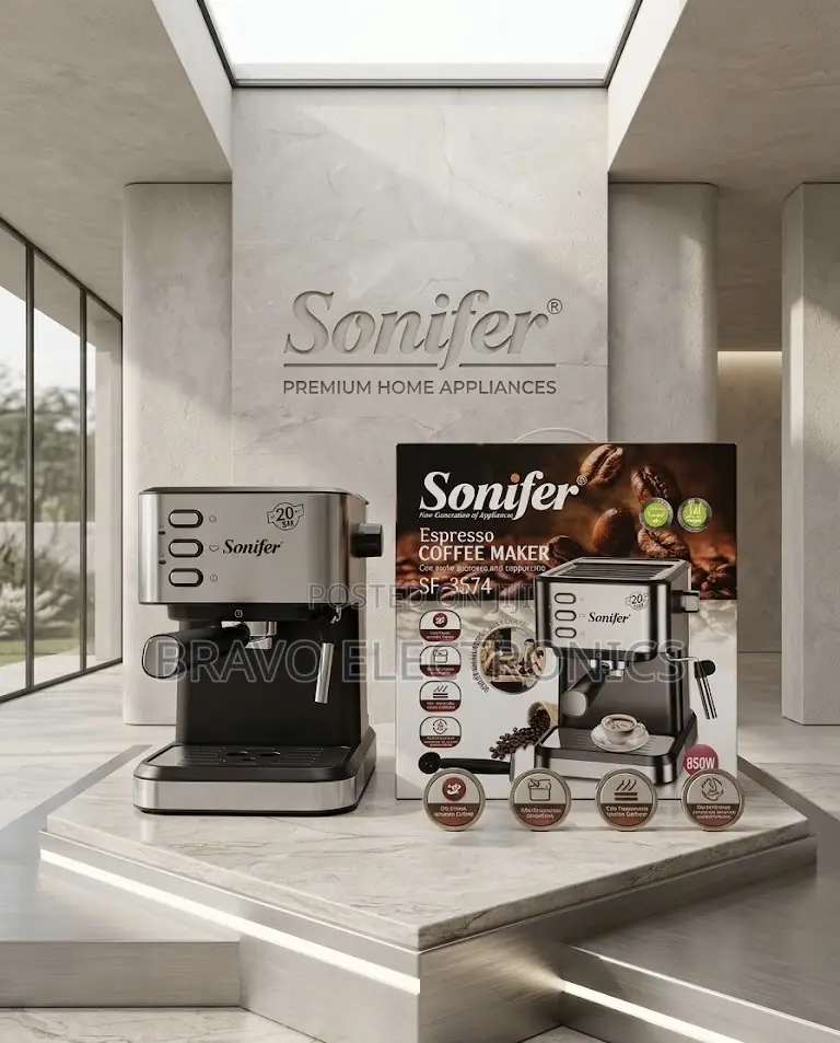 Sonifer Coffee Machine 20 Bar – Espresso Like | Best Price in Addis!