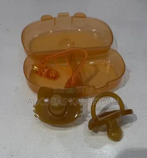 2 ፍሬ ሲልከን የእንጀራ እናት ( Pacifier) ከ ማንጠልጠያ እና ከራሱ ማስቀመጫ ጋር